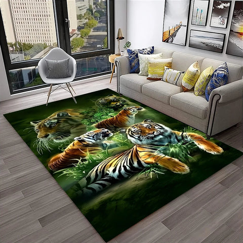 Navak Carpet 3D-Traumtiger, Tier-Cartoon-Teppich für Zuhause, Wohnzimmer, Schlafzimmer, Sofa, Fußmatte, Dekoration, Kinderspielbereich, rutschfeste Bodenmatte