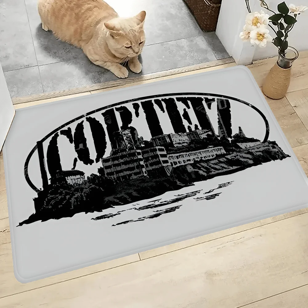 Navak Carpet Devil's Island English Floor Bathroom Mat Kids Room Bedroom Decoration Balcony Anti-Slip Doormat Living Room Bedside Area Rugs