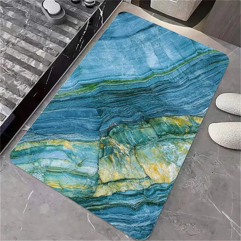 Navak Carpet Modern Simple Stone Kieselgur Badematte Badezimmerteppich Saugfähige rutschfeste Fußmatten Schnelltrocknende Dusch-Toilettenunterlage Fußmatte