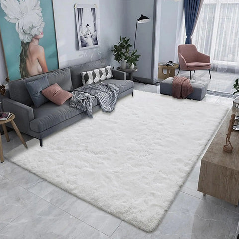 Navak Teppich Seidenwollteppich Wohnzimmer Plüschteppich Schlafzimmerboden Flauschige Matten Rutschfeste Wohnkultur Weicher Samtteppich Kinderzimmerdecken