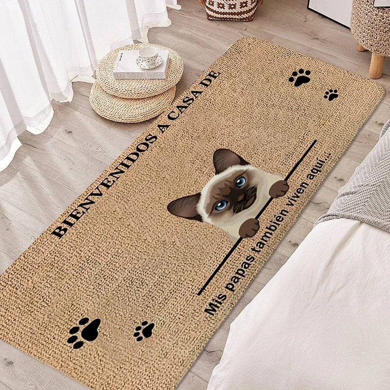 Navak Teppich, Teppich für Schlafzimmer, schöne Fußmatte für Haustiere, Katzen und Hunde, Eingangsbereich, Fußmatte, individueller Wohnzimmer-/Flur-/Badezimmerteppich, Küchenzubehör