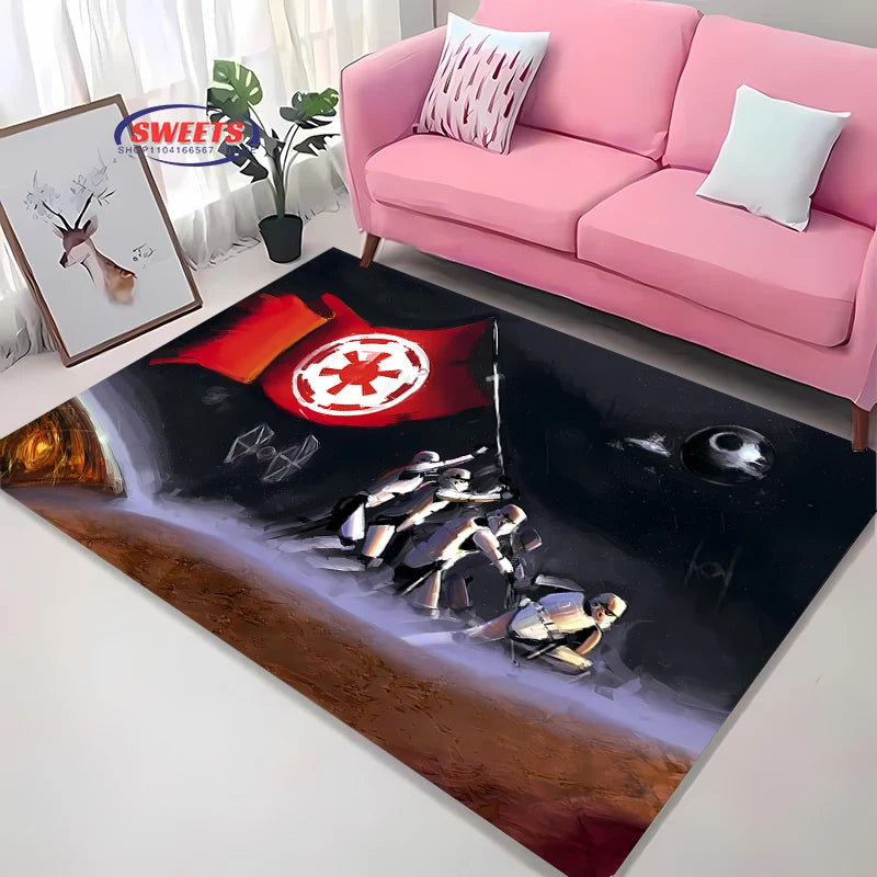 Navak Carpet New Shelves! 3D Classic Movie Theme Carpet, Living Room Bedroom Office Children's Room of Choice, Non-slip Machine Washable Mat