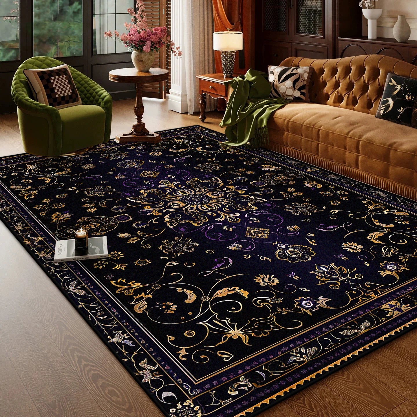 Navak Carpet Persian Style Living Room Carpet Luxury Decoration Sofa Area Fluffy Soft Rugs Home Room Non-slip Washable Mat Floor
