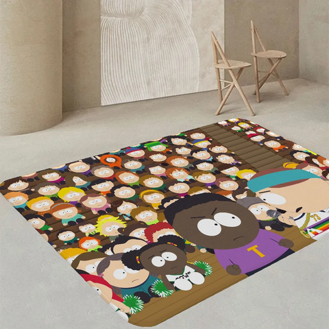 Navak Carpet Amine S-South Cartoon P-Park Fußmatte, waschbar, rutschfest, für Wohnzimmer, Sofa, Stühle, Fußmatte, Küchenfußmatte, Teppich