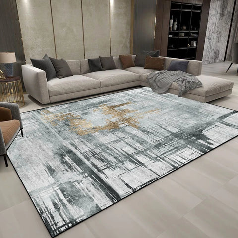 Navak Carpet Modern Decoration Abstract Carpets Living Room Light Luxury Carpet Home Sofa Grey Floor Mat Washable Bedroom Cloakroom Soft Rugs