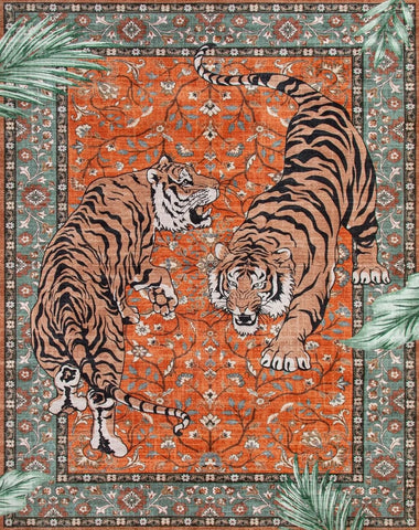 Navak Teppich, Dschungel-Tiger-Teppich für Wohnzimmer, Dekoration, Schlafzimmer, Nachttisch, weicher Fußteppich, Freizeit, Balkon, Bodenmatte, Couchtischmatte, Fußmatte, Geschenk