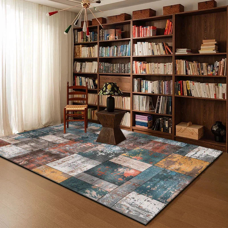 Navak-Teppich, geometrisch, abstrakt, für Wohnzimmer, Dekoration, Heim, Arbeitszimmer, große Teppiche, Schlafzimmer, Nachttisch, waschbar, rutschfest, weiche Bodenmatte