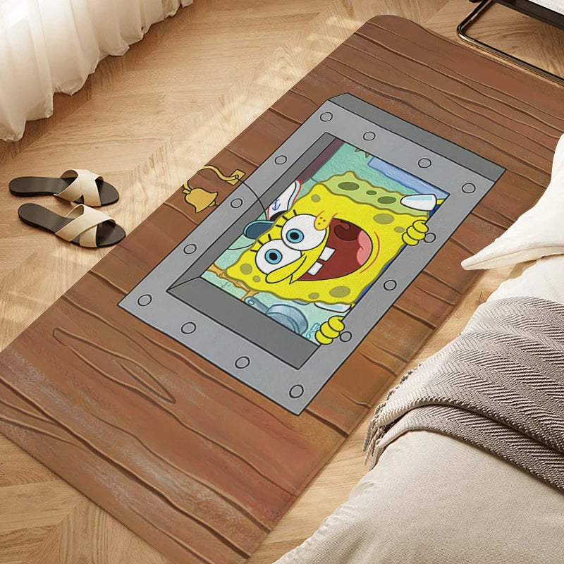 Navak Teppich, Schlafzimmer-Bodenteppich, D-SpongeBobs, süße Küche, wasserdichte Badezimmermatte, rutschfeste Fußmatte, individueller Eingangstür-Flurteppich