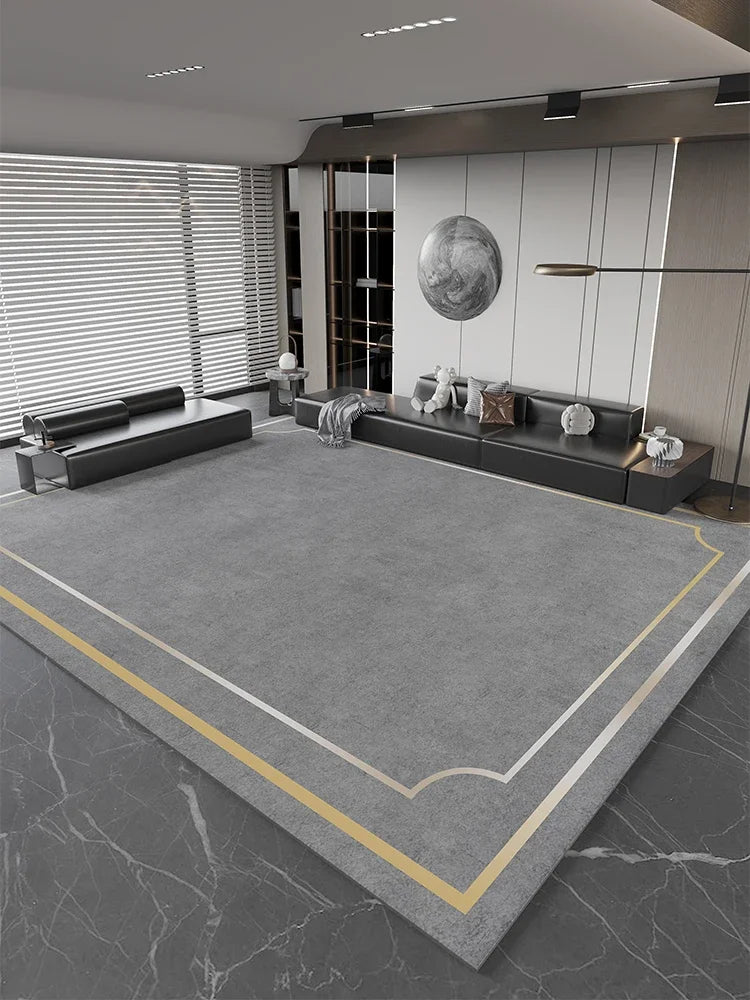 Navak Teppich, leichter Luxus-Studienteppich, großflächiger Teppich im nordischen Stil für Wohnzimmer, minimalistisches Schlafzimmerdekor, Nachttischteppich, waschbare Matte für Zuhause