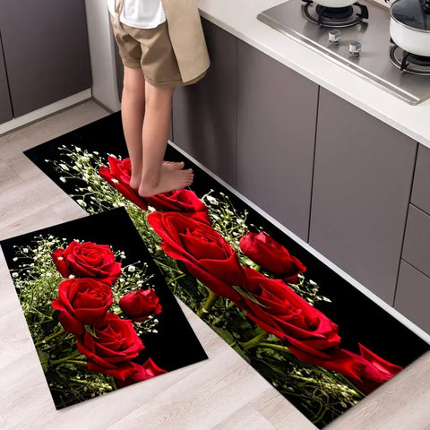 Navak Teppich Küchenmatte Teppich für Boden Hauseingang Fußmatte Schlafzimmer Wohnzimmer Dekor Nachttisch Teppich Flur Balkon Badezimmer Anti-Rutsch-Matte