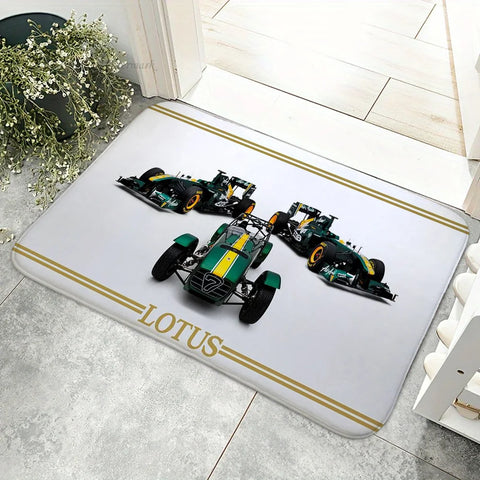 Navak Teppich, 1 Stück, Lotus Caterhams Racing Team, Auto-Bodenmatte, Bodenmatte, rutschfest, für Küche, Schlafzimmer, handgefertigt, getufteter Teppich, Teppich, Wohnzimmer