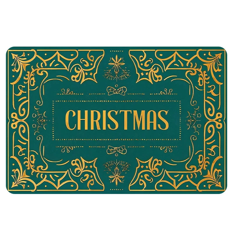 Navak Carpet Exclusive Picks Luxuriöser rot-grüner Flanell-Weihnachtsgeschenk-Teppich, rutschfest, sicher, weich, Feiertags-Bodenmatte, Dekoration, weich, bequem zum Stehen