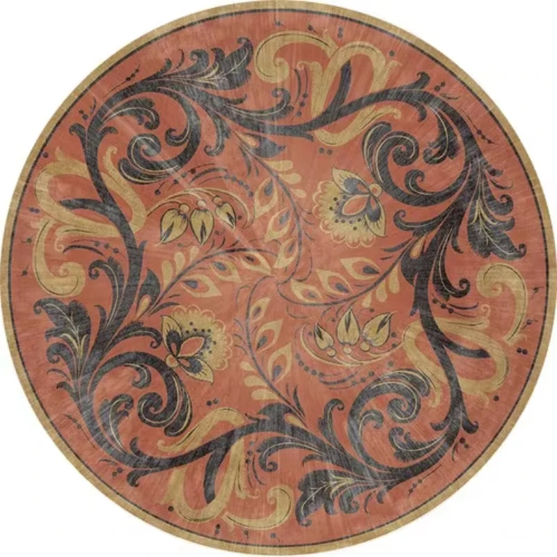 Navak Carpet Persian Style Living Room Carpet Bedroom Decoration Dressing Table Cloakroom Non-slip Floor Carpets Circular Area Rugs