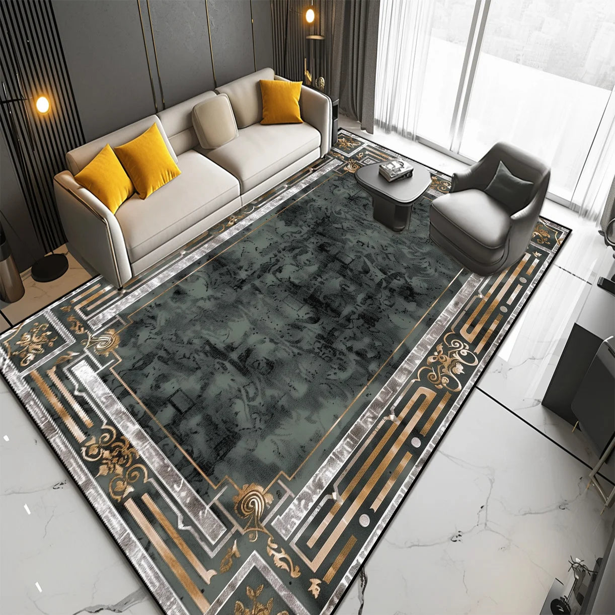 Navak Carpet New Nordic Style Carpets for Living Room Grey Purple Modern Room Decor Large Rug Home Non-slip Entrance Door Mat Bedroom Tapete