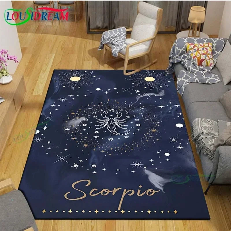 Navak Teppich, wunderschönes Sternbild Skorpion, Teppich für Wohnzimmer, Schlafzimmer, Nachttischmatte, modische Bodenmatte, Bereichsteppich, Fußmatte, Schlafzimmerdekoration