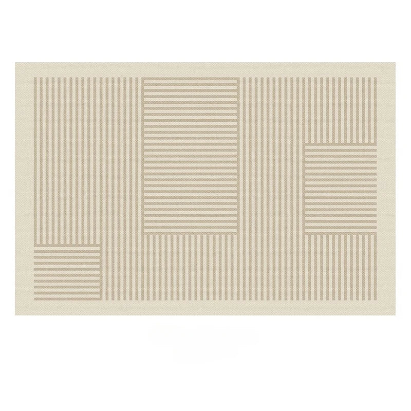 Navak-Teppich, Beige, Hellgrau, Plüschteppich mit elegantem Bordürendesign, weicher, dicker Florteppich für Wohnzimmer, Schlafzimmer, Heimdekoration, großer Teppich