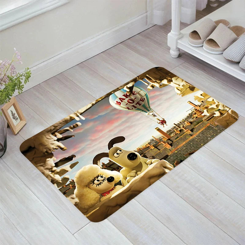 Navak Teppich A-Wallace und A-Gromit Bodenmatte Teppiche Küchenteppich Home Fußmatte Eingangstür Balkon Teppiche Zimmermatten Fußteppich Badezimmer Bad