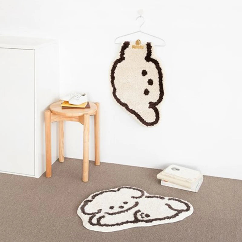 Navak Carpet Exclusive Picks Cute Cartoon Dog Shaped Doormat Bedroom Bedside Blanket Living Room Sofa Coffee Table Foot Cushion Home Decoration Summer