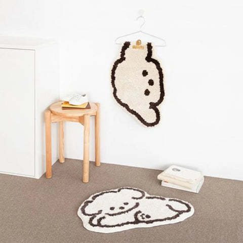 Navak Carpet Exclusive Picks Cute Cartoon Dog Shaped Doormat Bedroom Bedside Blanket Living Room Sofa Coffee Table Foot Cushion Home Decoration Summer