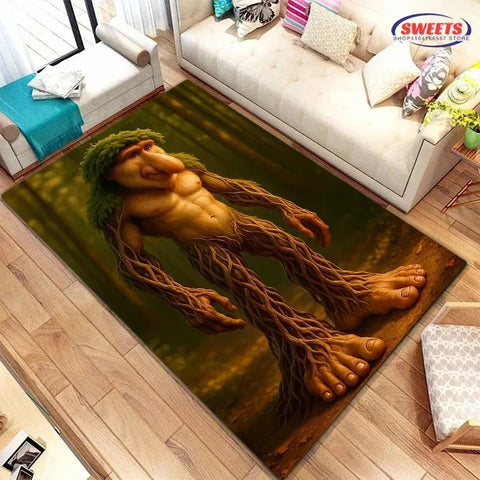 Navak Carpet Daily Picks Erstellt virtuelle Kreaturen, italienischer Brainrot-Cartoon-Teppich, für Wohnzimmer, Schlafzimmer, Nachttisch, Badezimmer, Bodenmatte, Heimteppich, Geschenk