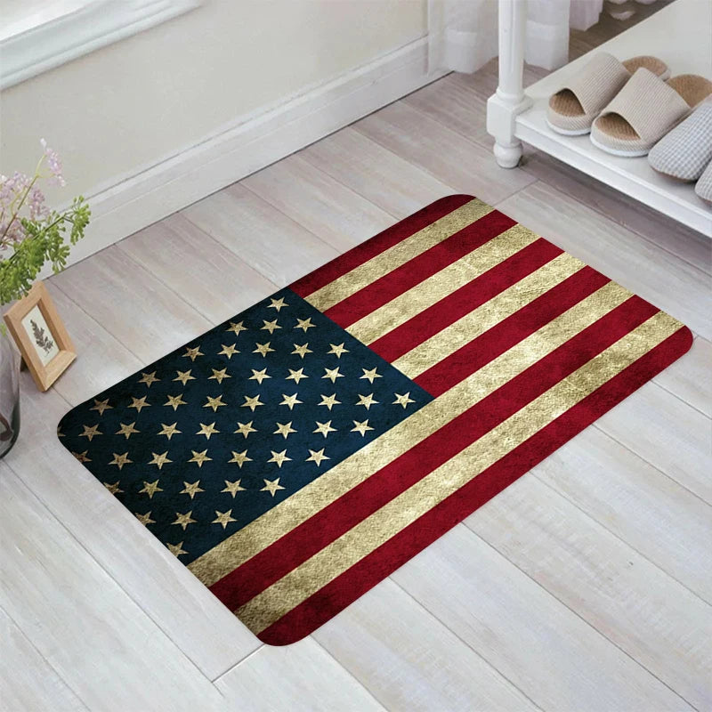 Navak Teppich Flagge der amerikanischen Bodenmatte Teppiche Zimmer Matten Teppiche Home Fußmatte Eingangstür Küche Teppich Balkon Fuß Teppich Badezimmer Badehaus