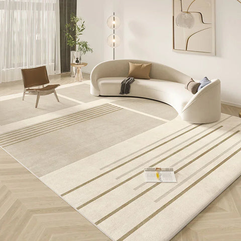 Navak Teppich, Wohnzimmerdekoration im Wabi-Sabi-Stil, Plüschteppich, leichte Luxusteppiche für Schlafzimmer, flauschig, weich, dick, waschbare Bodenmatte