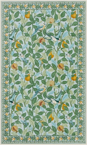 Navak Carpet Green Plant Retro Area Rug – Rutschfester, maschinenwaschbarer Wohnzimmerteppich, weiche, große Bodenmatte für die Heimdekoration im Schlafzimmer