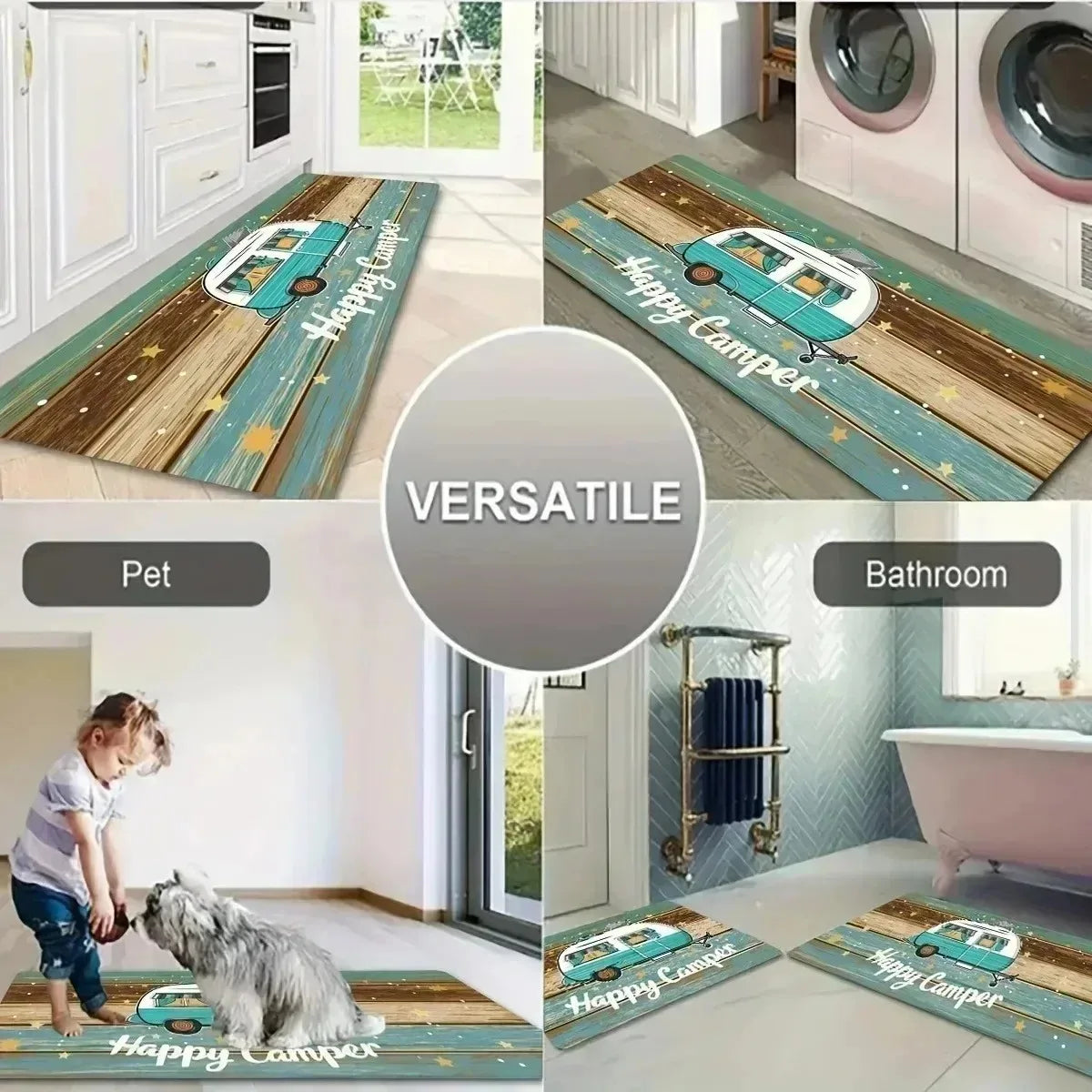 Navak Carpet 1 Stück Küchenteppich mit Zitronenmuster, rutschfeste Fußmatten, Pop-Art-Design, Wohnzimmerteppich, Badematte, Teppich für Zuhause, Waschbecken, Wäschedekor