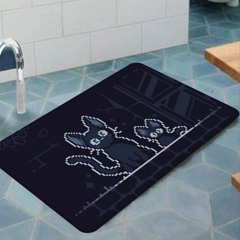 Navak Carpet KiKi Jiji Cat Room Mats Nordic Style Home Doormat Bathroom-Toilet Mats Bedroom Hotel Decor Mat