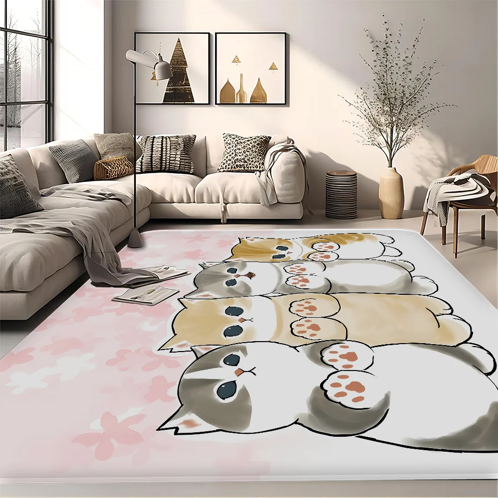 Navak Teppich, lustige Katze, Mofusand, Bodenmatte, Retro, Multiple-Choice, Wohnzimmer, Küche, Teppich, rutschfest, moderne Heimdekoration