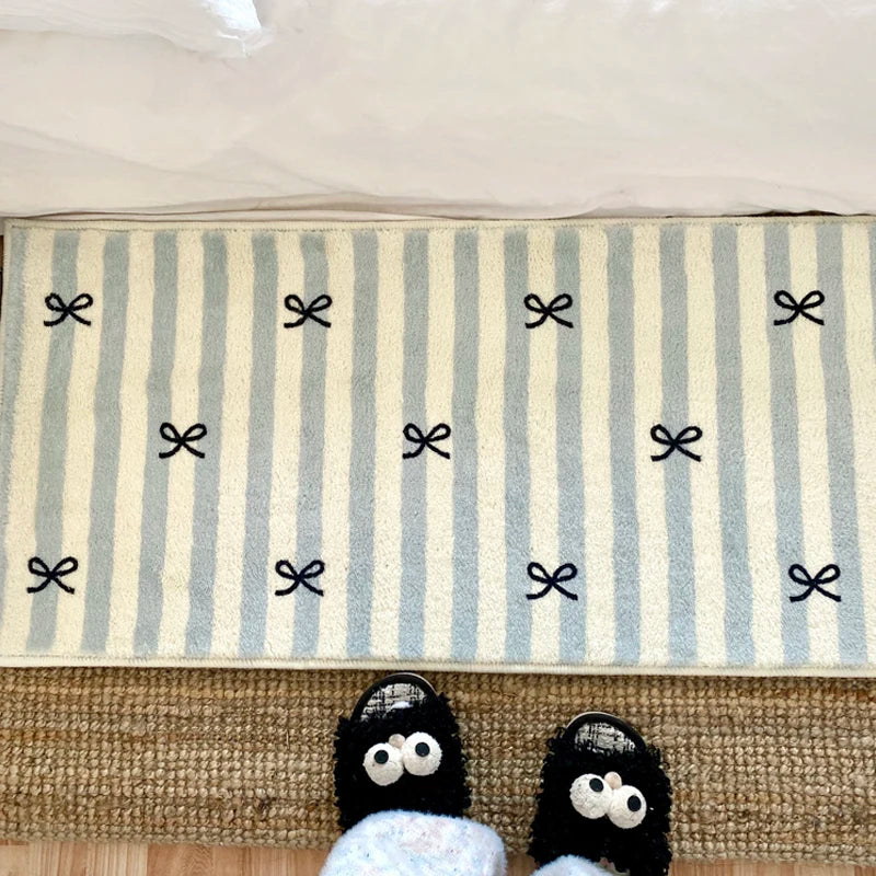 Navak Carpet Exclusive Picks Teppich mit Schleife, Kaschmir-Imitation, bequem, isolierend, warm, für Schlafzimmer, Bettdecke, Mädchen, Bettmatte, Erkerfensterdecke, Heimdekoration