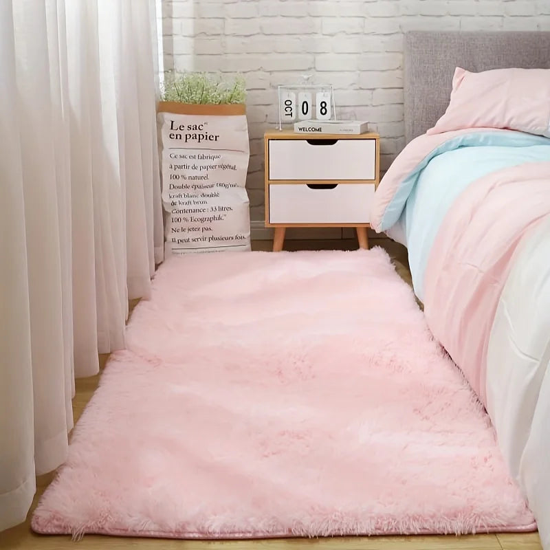 Navak Carpet Exclusive Picks Rosa Bereich Echter Seidenteppich Weicher Flauschiger Plüsch Flauschiger Zottelteppich Bodenteppich Wohnzimmer Innenteppich Mädchen Wohnheim Zimmerdeko