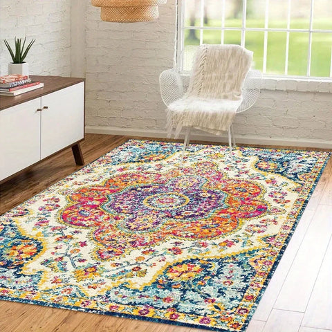 Navak Carpet 1 Stück Anti-Rutsch-Perserteppich für Flur und Balkon, Vintage-Boho-Küchenmatte, saugfähige Badematte, Wäscheboden-Eingangsmatte, Läuferteppich