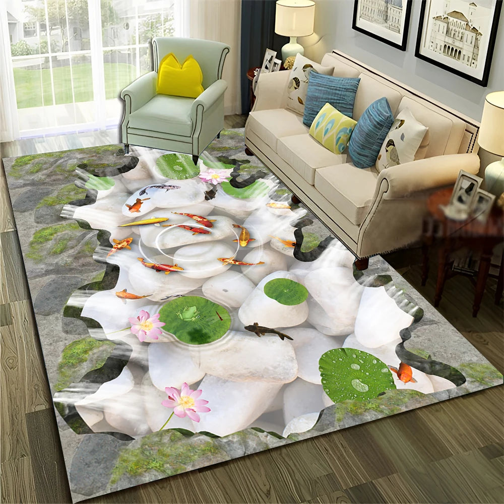 Navak Teppich, 3D-Illusion, Vision, Halluzination, HD-Teppich für Zuhause, Wohnzimmer, Schlafzimmer, Sofa, Fußmatte, Dekor, Kinderbereich, Teppich, rutschfeste Bodenmatte