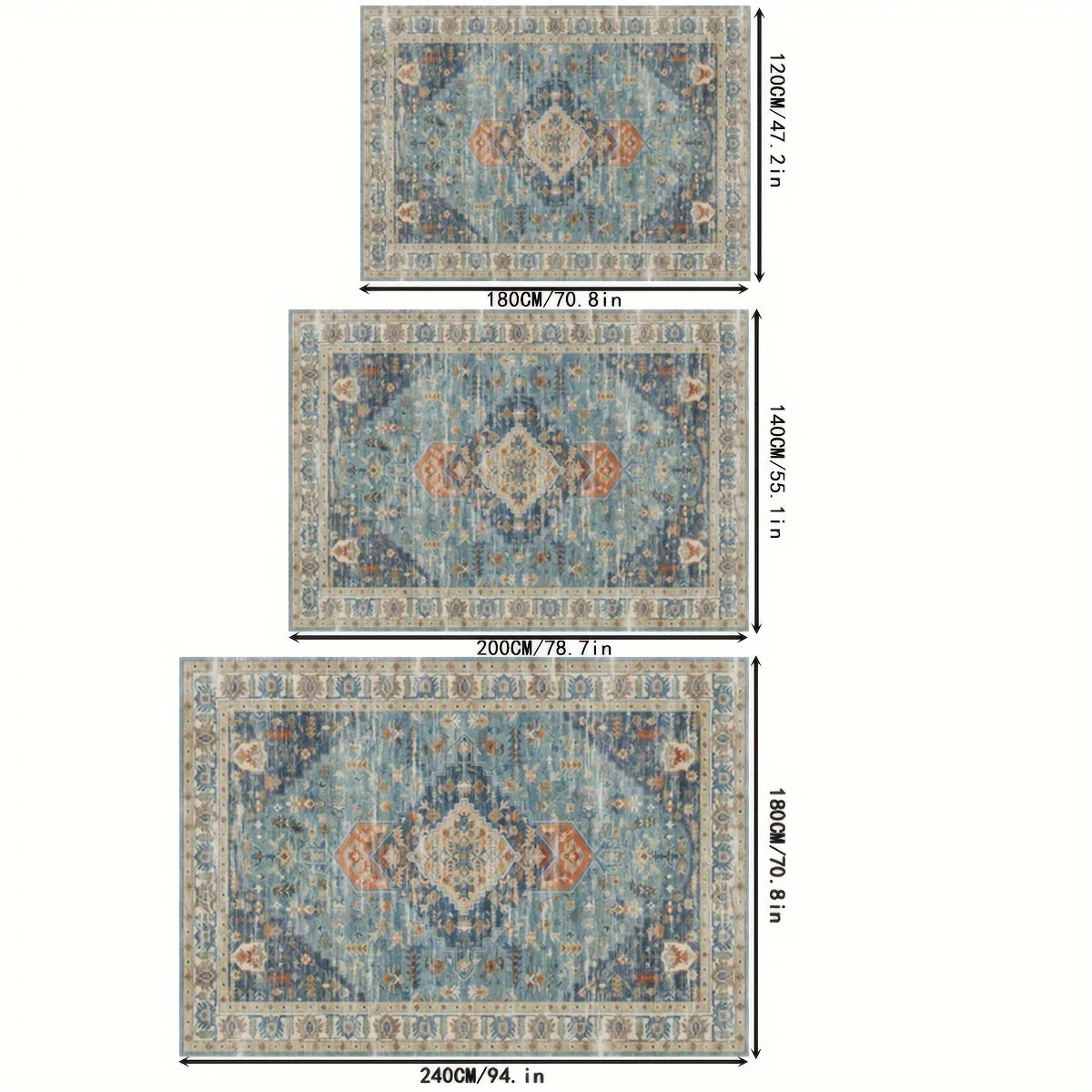 Navak Teppich, 1 Stück, dick, Herbst, neuer böhmischer Stil, große Fläche, Outdoor-Terrasse, Gartenmatte, rutschfest, Wohnmobil, Camping, Kristall-Samtmatte,