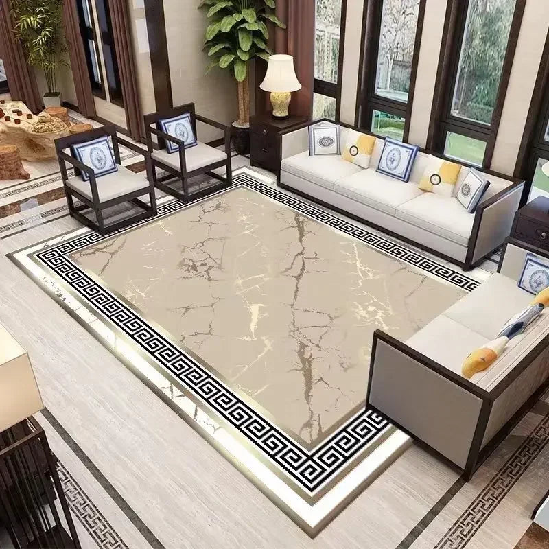 Navak Carpet Luxury Rugs and Carpets for Living Room Decoration Elastic Mat Bedroom Carpet Home Decor Non Slip Floor Mats Machine Washable