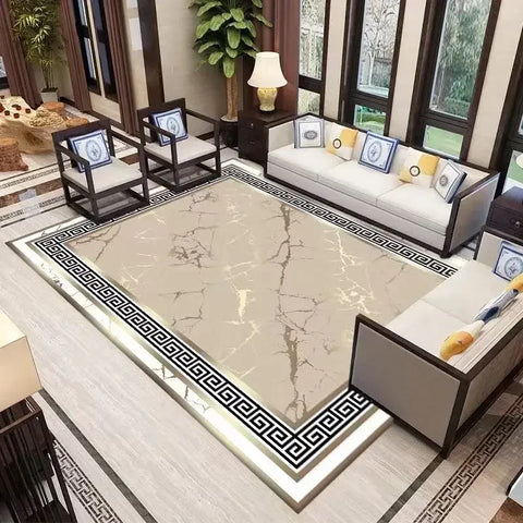 Navak Carpet Luxury Rugs and Carpets for Living Room Decoration Elastic Mat Bedroom Carpet Home Decor Non Slip Floor Mats Machine Washable