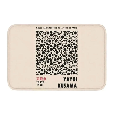 Navak Carpet Custom Yayoi Kusama Abstrakte Malerei Fußmatte Rutschfeste Eingangsbereich Badezimmer Küche Tür Bodenmatte Garage Teppich Fußpolster