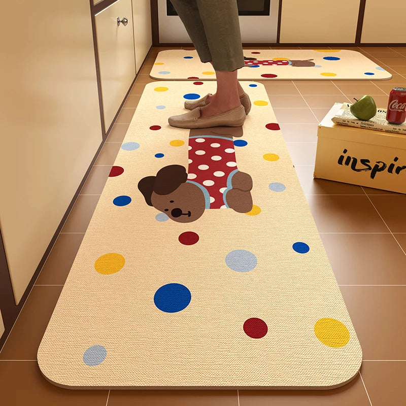Navak Carpet Exclusive Picks Budding Diatomite Carpet Scandinavian Style Non-Slip Water-Absorbent Mute Kitchen Breakfast Area Home Decoration