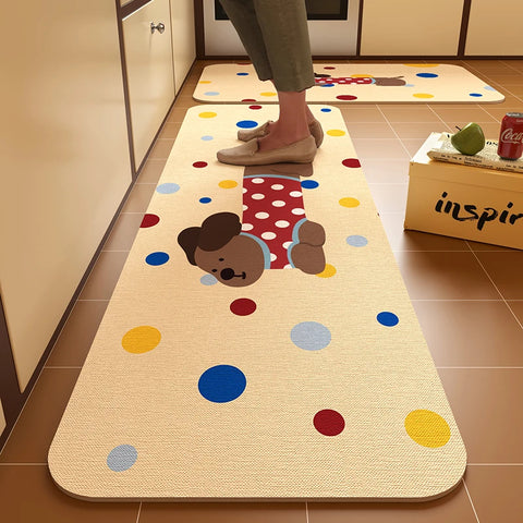 Navak Carpet Exclusive Picks Budding Diatomite Carpet Scandinavian Style Non-Slip Water-Absorbent Mute Kitchen Breakfast Area Home Decoration