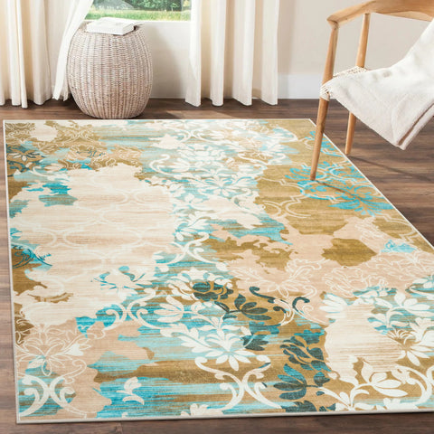 Navak Teppich, Teppiche für Wohnzimmer, elegant, floral, traditionell, Kunstwolle