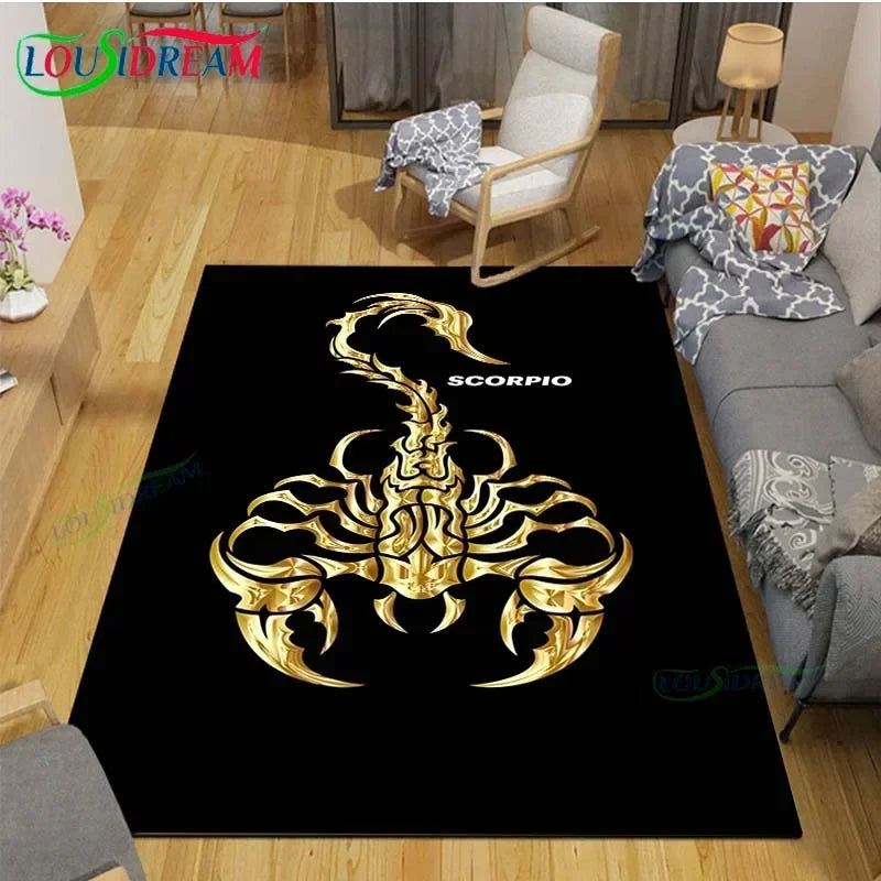 Navak Teppich, wunderschönes Sternbild Skorpion, Teppich für Wohnzimmer, Schlafzimmer, Nachttischmatte, modische Bodenmatte, Bereichsteppich, Fußmatte, Schlafzimmerdekoration