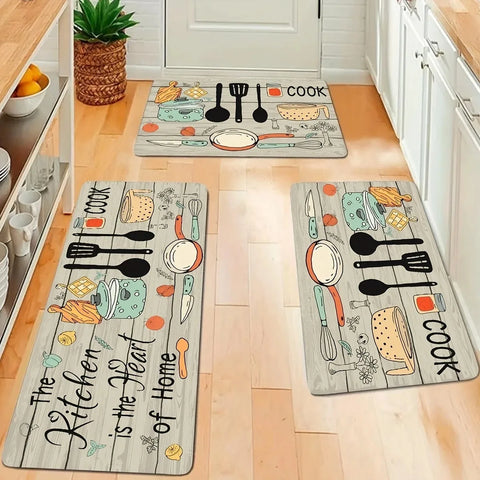Navak Carpet 1PC Küchenteppich mit Charaktermuster, rutschfeste Fußmatten für Zuhause, Pop-Design, Badezimmerteppiche, Badematte, Teppich für Waschbecken, Wäschedekor