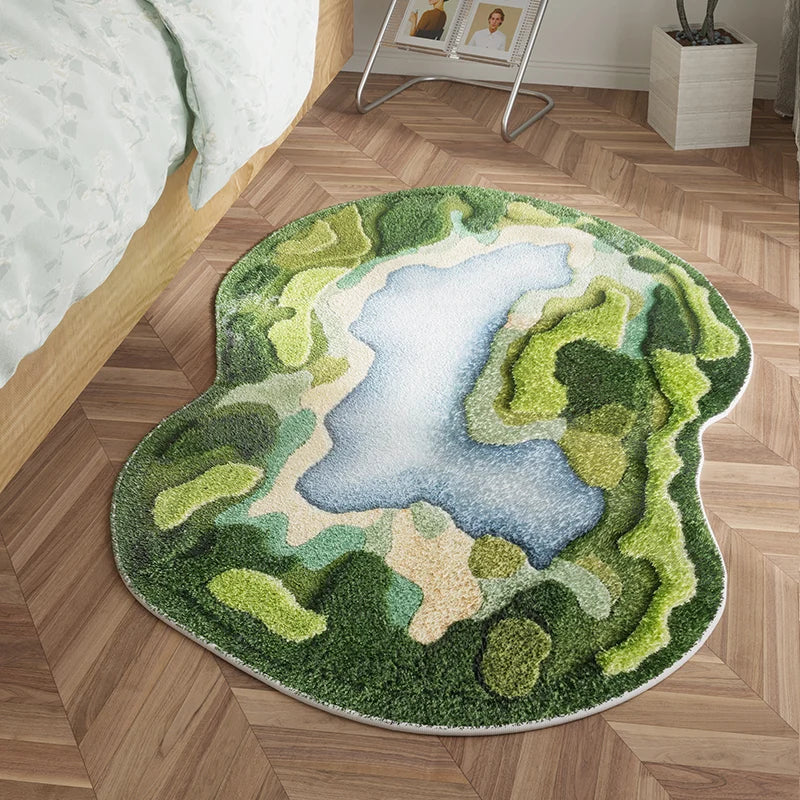 Navak Teppich, nordischer Stil, Schlafzimmer-Dekor, Teppich, Zuhause, flauschiger, weicher Teppich, unregelmäßige Formen, Teppiche für Wohnzimmer, dicke Plüsch-Bodenmatte am Bett