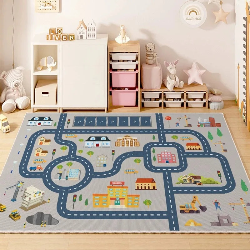 Navak Carpet Exclusive Picks Kinderzimmer Spielbereich Teppich Wohnzimmer Schlafzimmer Kinder Autostrecke Digitale Puzzle Spielmatte Baby Spiel Krabbelmatte