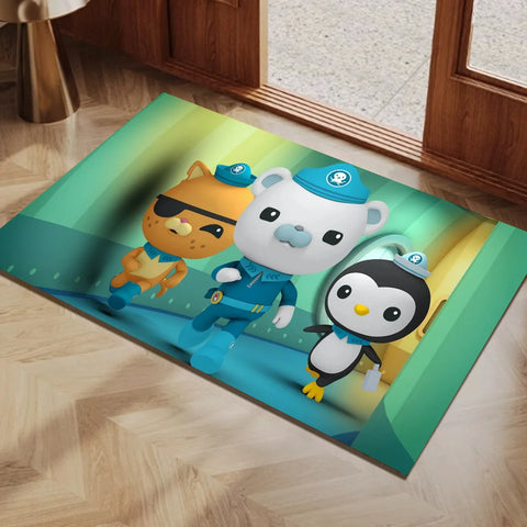 Navak Carpet The Octonauts Cartoon-Fußmatte, waschbar, rutschfest, für Wohnzimmer, Sofa, Stühle, Bereichsmatte, Küche, WC-Teppich