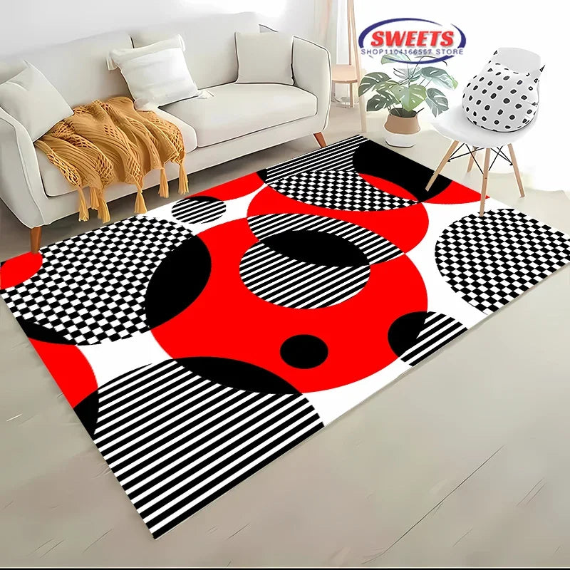 Navak Teppich, 3D-HD, nordischer Stil, minimalistisches geometrisches Muster, Teppich für Wohnzimmer, Schlafzimmer, rutschfester Teppich, Sofa, Fußmatte, Heimdekoration, langlebige Matte