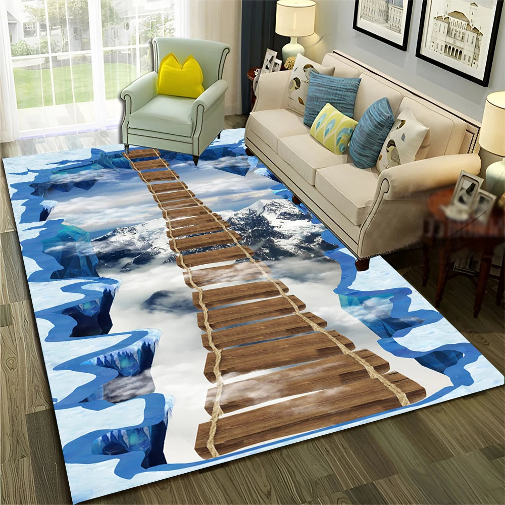 Navak Teppich, 3D-Illusion, Vision, Halluzination, HD-Teppich für Zuhause, Wohnzimmer, Schlafzimmer, Sofa, Fußmatte, Dekor, Kinderbereich, Teppich, rutschfeste Bodenmatte