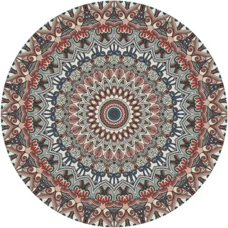 Navak Carpet Persian Style Living Room Carpet Bedroom Decoration Dressing Table Cloakroom Non-slip Floor Carpets Circular Area Rugs