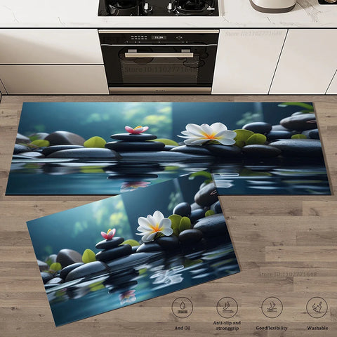 Navak Carpet Hochwertige Fußmatten, saugfähig, rutschfest, für Küche, Eingang, Fußmatte, Kieselstein-Teppich, Teppich, wasserdicht, waschbar, für Wohnzimmer, Steine, Matte